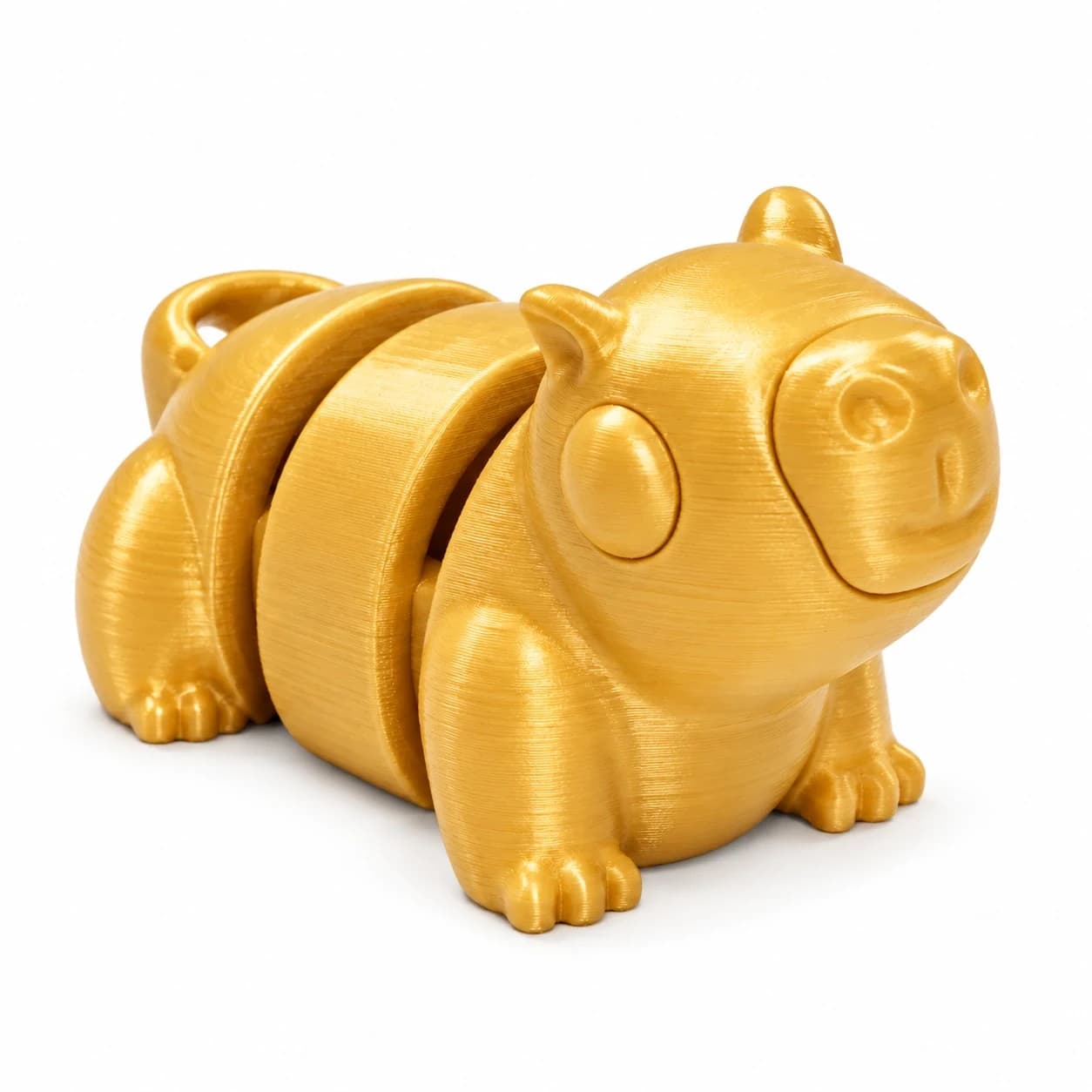 Kapybara, pohyblivá mini figurka, zlatá, 1 ks BlockBuilder