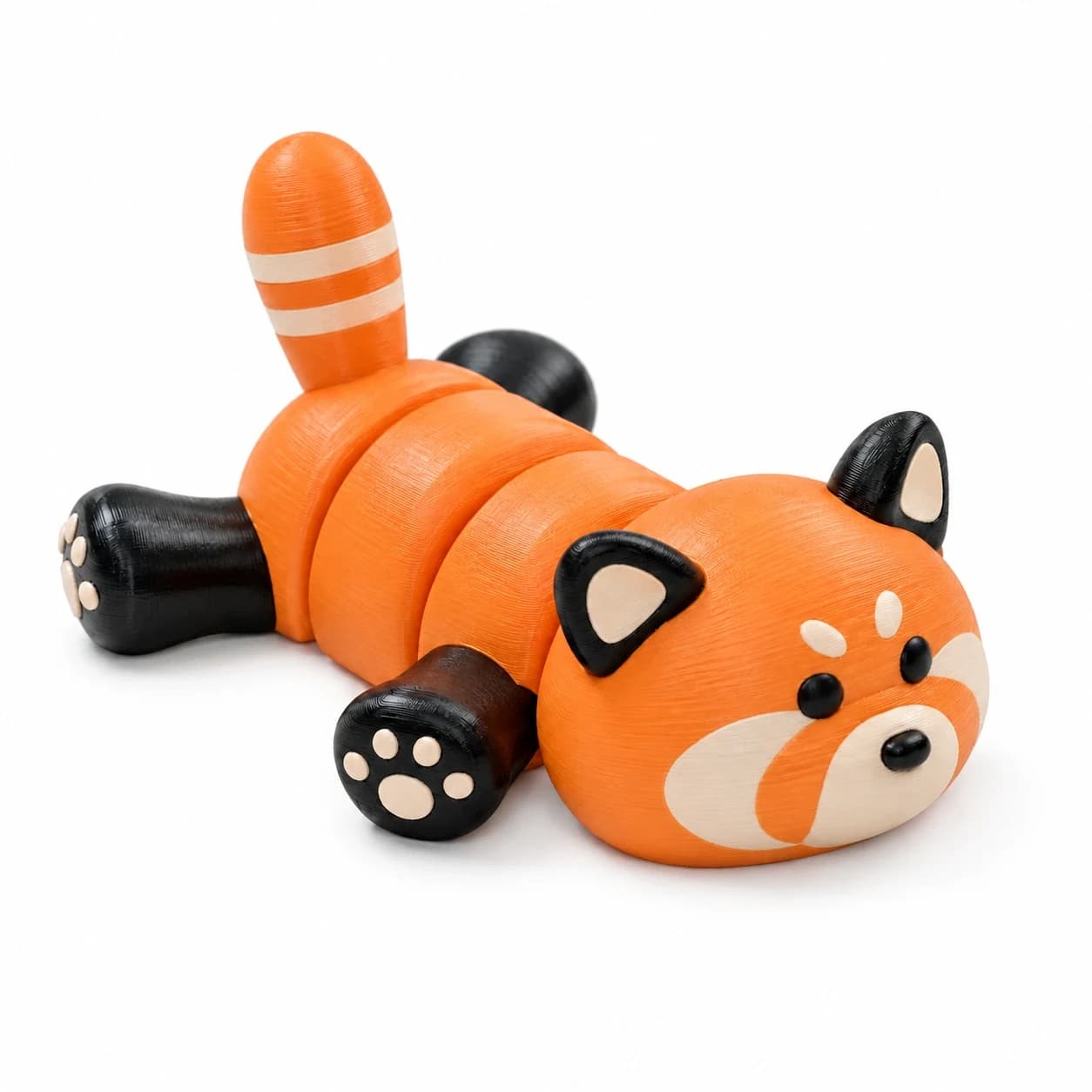 Panda červená, pohyblivá mini figurka, oranžová, 1 ks BlockBuilder