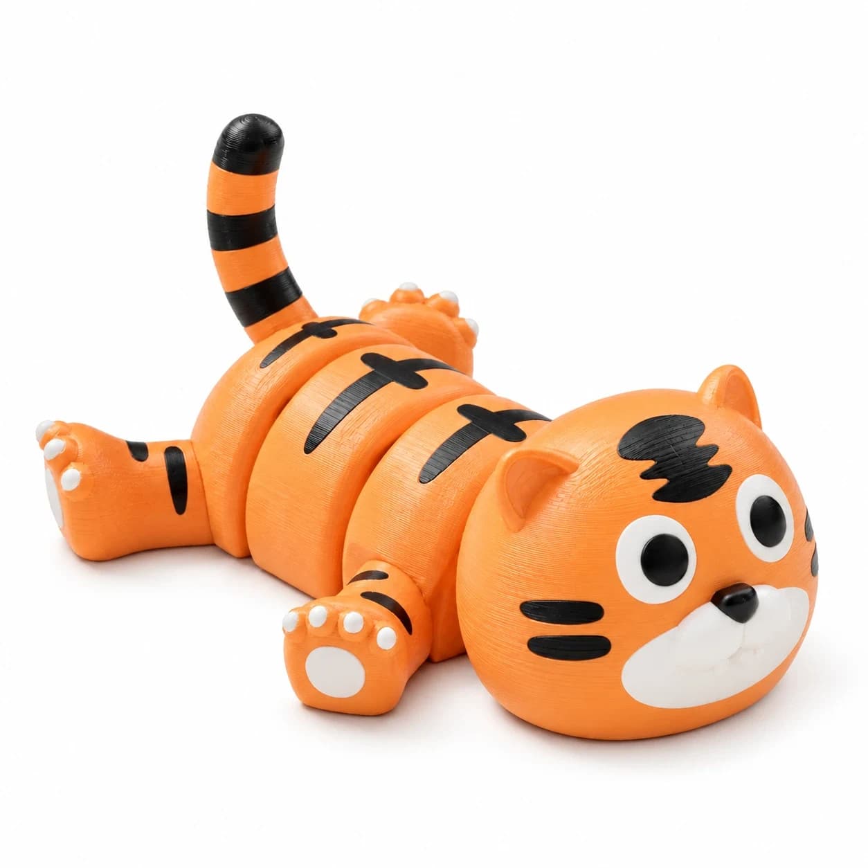 Tygr, pohyblivá mini figurka, oranžová, 1 ks BlockBuilder