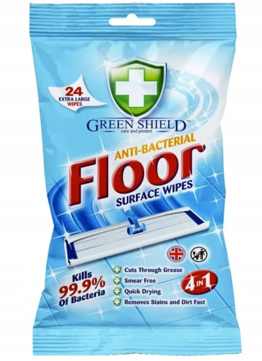 Green Shield antibakteriální ubrousky Floor na podlahy, 24 ks