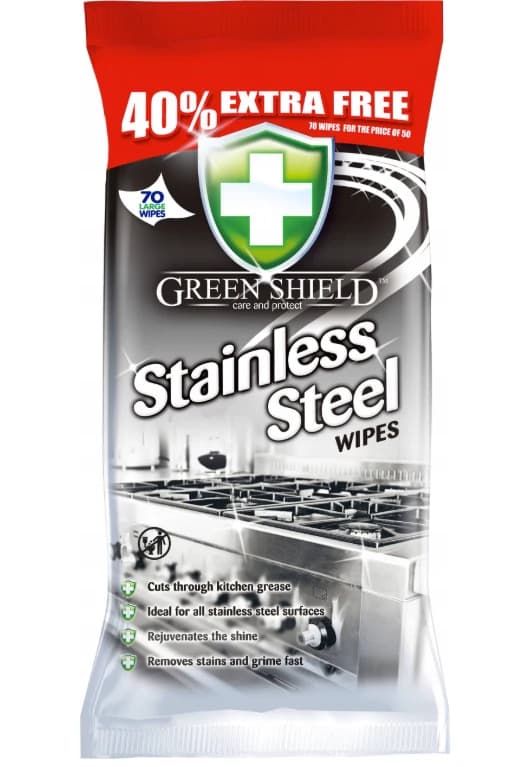 Green Shield čisticí ubrousky Stainless steel na nerez, 70 ks