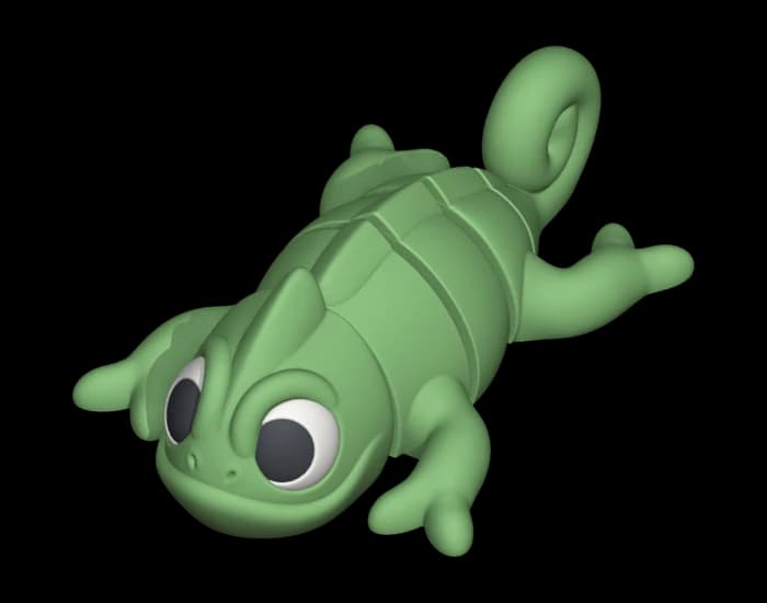 Chameleon S, kloubová mini figurka, zelená, 1 ks BlockBuilder