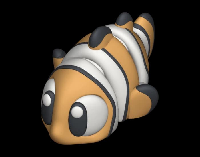 Klaun očkatý S, kloubová mini figurka, oranžová, 1 ks BlockBuilder