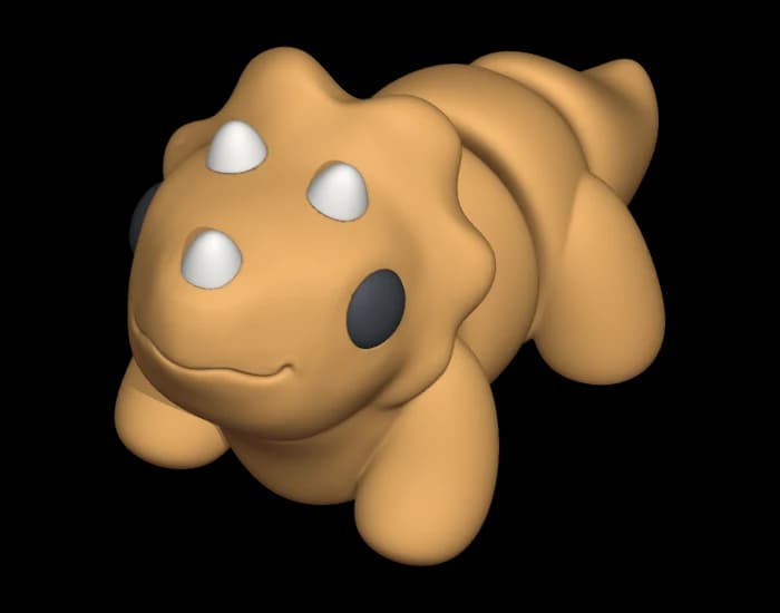 Triceratops S, kloubová mini figurka, oranžová, 1 ks BlockBuilder