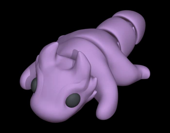 Dráček S, kloubová mini figurka, fialová, 1 ks BlockBuilder