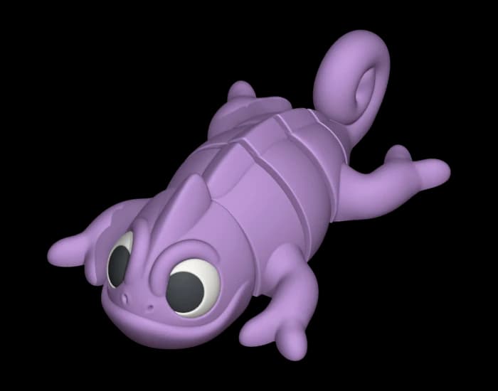 Chameleon S, kloubová mini figurka, fialová, 1 ks BlockBuilder