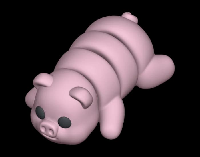 Prasátko S, kloubová mini figurka, růžová, 1 ks BlockBuilder