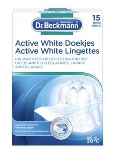 Dr. Beckmann Active White bělicí obrúsky, 15 ks