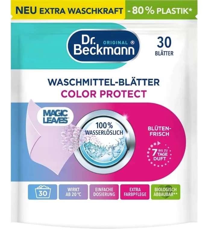 Dr. Beckmann Magic Leaves Color prací listy, 30 ks