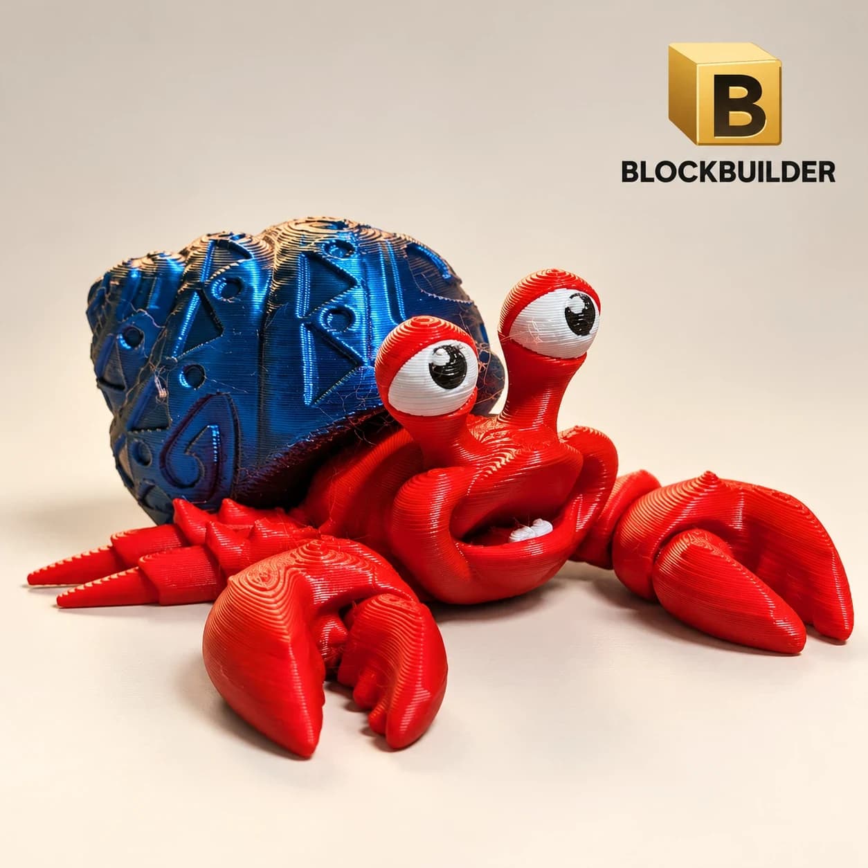 BLOCKBUILDER Poustevníček s metalickou ulitou, kloubová figurka, 1 ks