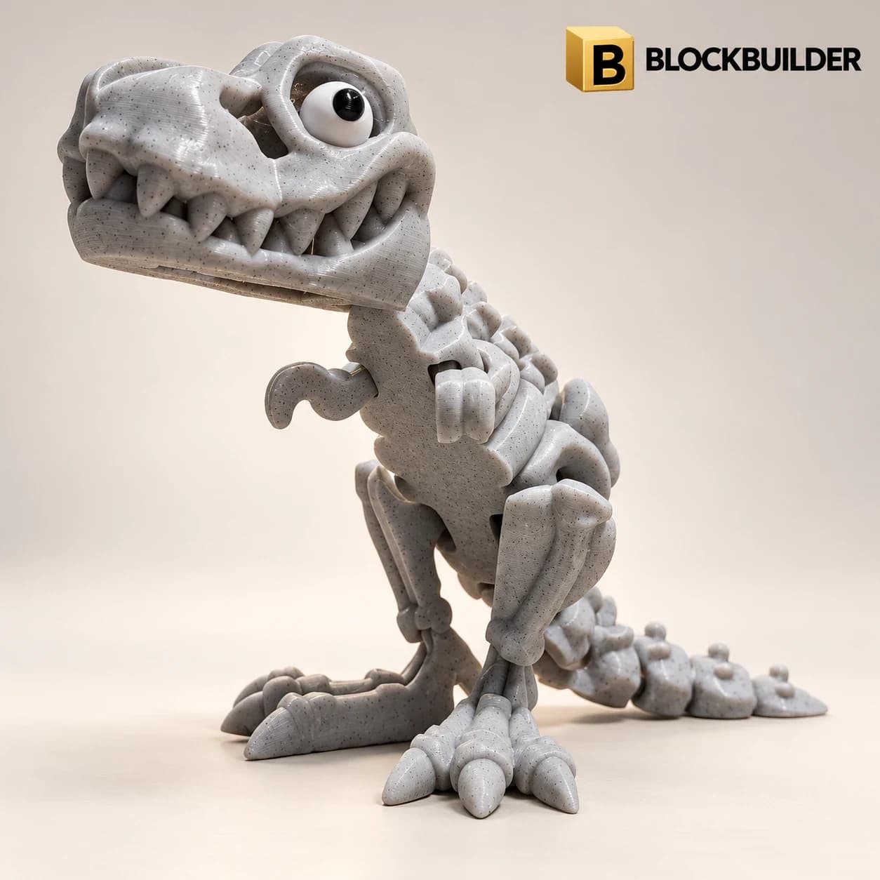 BLOCKBUILDER Velký mramorový T-rex, kloubová figurka, 1 ks