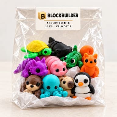 ASSORTED MIX 10 KS · kloubová zvířátka S | BLOCKBUILDER