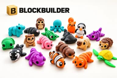 ASSORTED MIX 10 KS · kloubová zvířátka S | BLOCKBUILDER