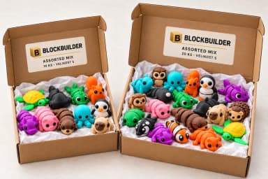 ASSORTED MIX 10 KS · kloubová zvířátka S | BLOCKBUILDER