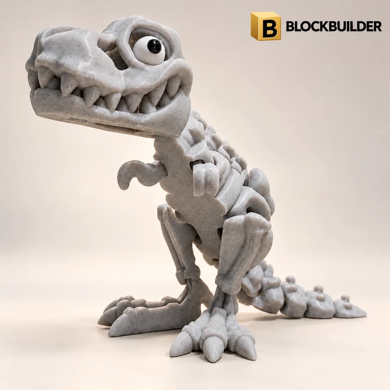 BLOCKBUILDER Velký mramorový T-rex, kloubová figurka, 1 ks