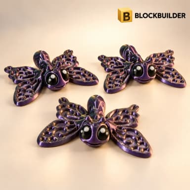 BLOCKBUILDER Motýl fialovozlatý kloubová figurka