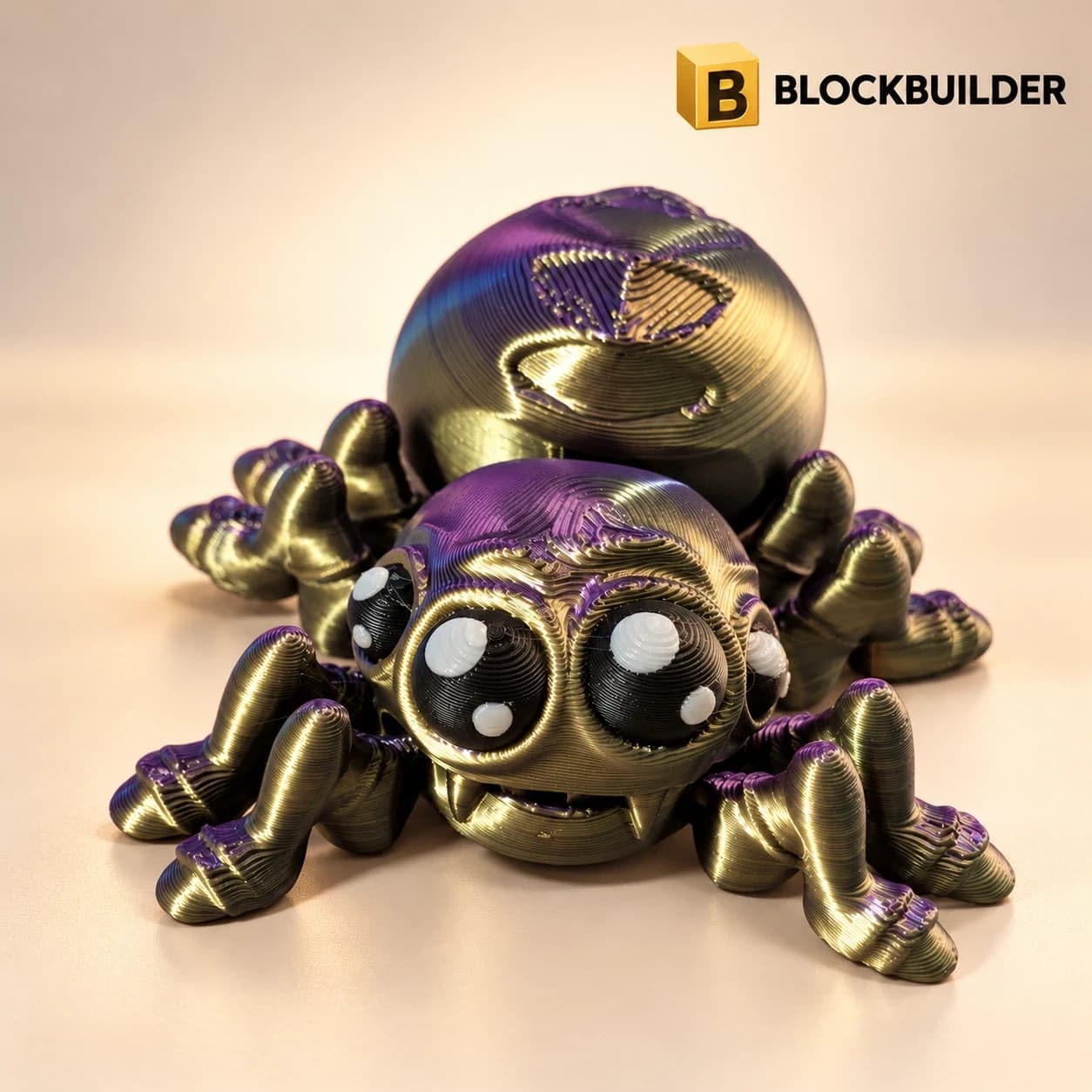 BLOCKBUILDER Pavouček zlatofialový kloubová figurka