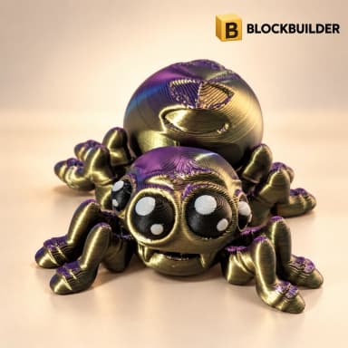 BLOCKBUILDER Pavouček zlatofialový kloubová figurka