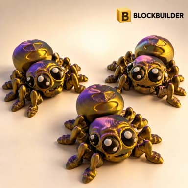 BLOCKBUILDER Pavouček zlatofialový kloubová figurka