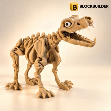 BLOCKBUILDER Kostěný vlk Dire Wolf kloubová figurka