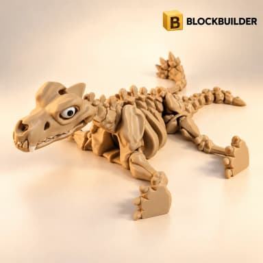 BLOCKBUILDER Kostěný vlk Dire Wolf kloubová figurka