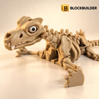 BLOCKBUILDER Kostěný vlk Dire Wolf kloubová figurka
