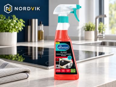 Dr. Beckmann Glanz čistič sklokeramiky a nerezu ve spreji, 250 ml, produktová fotografie v prostředí Nordvik