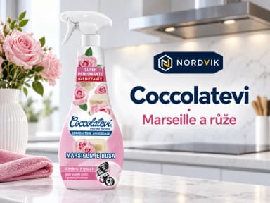 Coccolatevi univerzálne odmašťovač Marseille a růže, 750 ml, produktová fotografie v prostředí Nordvik