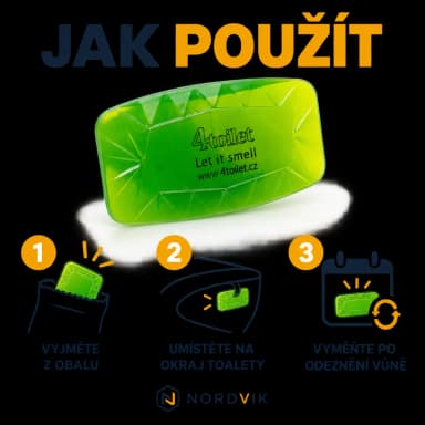 4Toilet vonná záveska na WC Borovice, 1 ks, návod k použitia
