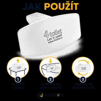 4Toilet vonná záveska na WC Citrón, 1 ks, návod k použitia