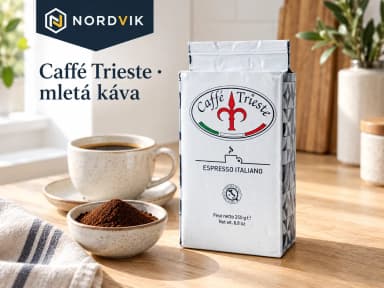 Caffé Trieste mletá káva, 250g, produktová fotografie v prostředí Nordvik