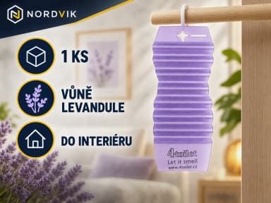 4Toilet vonná záveska do interiéru - Levandule, produktová infografika