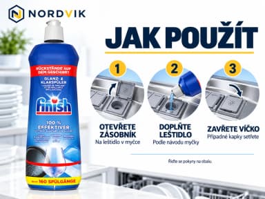 Finish Powerball leštidlo do myčky, 800 ml, návod k použití