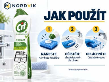 Cif Cream Original Bianco čisticí krém, 750 ml, návod k použití