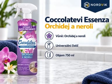 Coccolatevi Essenza univerzální čistič Orchidej a neroli, 750 ml, produktová infografika
