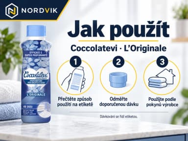 Coccolatevi parfém na praní a do domácnosti L’Originale, 300 ml, návod k použití