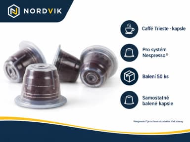Caffé Trieste NESPRESSO kávové kapsle 50ks, produktová infografika