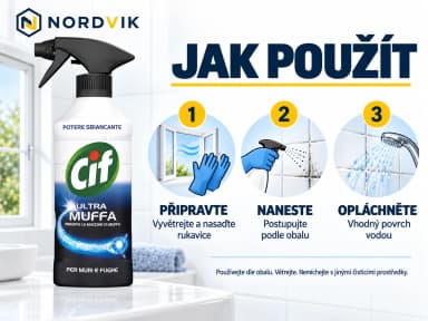 Cif Ultra Muffa odstraňovač plísní, 500 ml, návod k použití