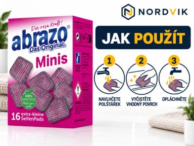 Abrazo abrazolino Mini-Pads mýdlové drátěnky, 16 ks, návod k použitia
