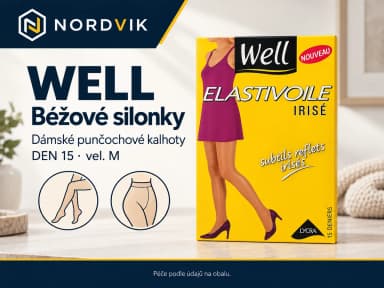 Dámské silonky WELL béžové, DEN 15, vel. M, produktová infografika
