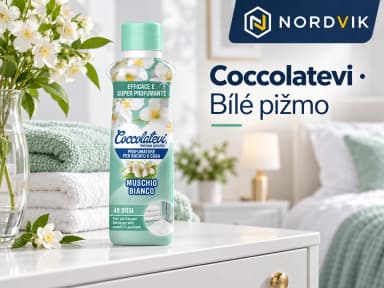 Coccolatevi parfém na praní a do domácnosti Bílé pižmo, 300 ml, produktová fotografie v prostředí Nordvik