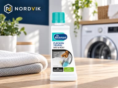 Dr. Beckmann Fleckenteufel odstraňovač skvrn od rzi a deodorantu, 50 ml, produktová fotografie v prostředí Nordvik