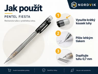 Automatická tužka PENTEL FIESTA, 0,7 mm, návod k použitia