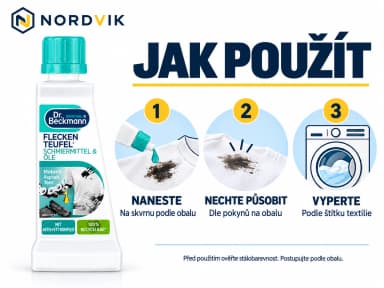 Dr. Beckmann Ďáblík na skvrny Maziva a oleje, 50 ml, návod k použití