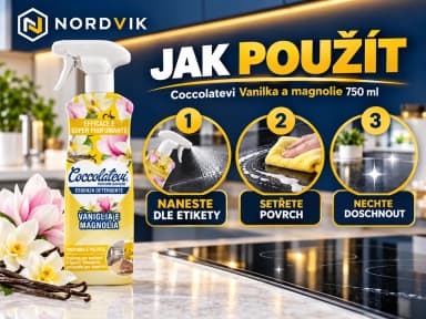 Coccolatevi Essenza univerzálne čistič Vanilka a magnolie, 750 ml, návod k použitia