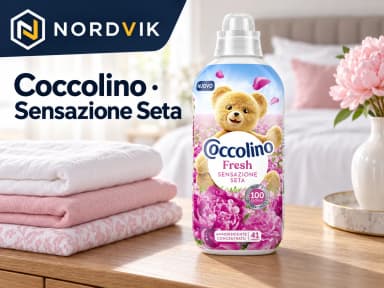 Coccolino Fresh Sensazione Seta koncentrovaná aviváž, 952 ml, produktová fotografie v prostředí Nordvik