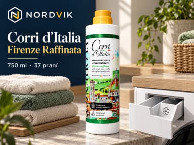 Corri d’Italia koncentrovaná aviváž Firenze Raffinata, 750 ml / 37 praní, produktová fotografie v prostředí Nordvik