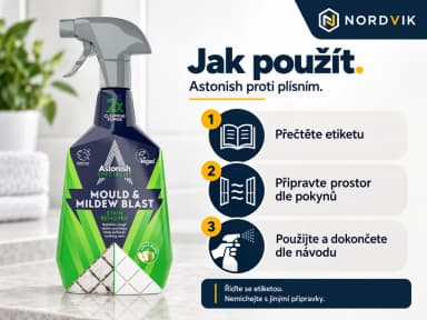 Astonish Specialist odstraňovač plísní, 750 ml, návod k použitia