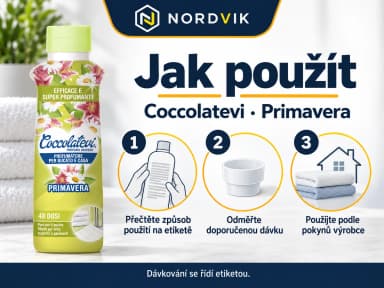 Coccolatevi parfém na praní a do domácnosti Primavera, 300 ml, návod k použitia