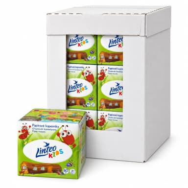Linteo Kids papierové kapesníky, 2vrstvé, 80 ks